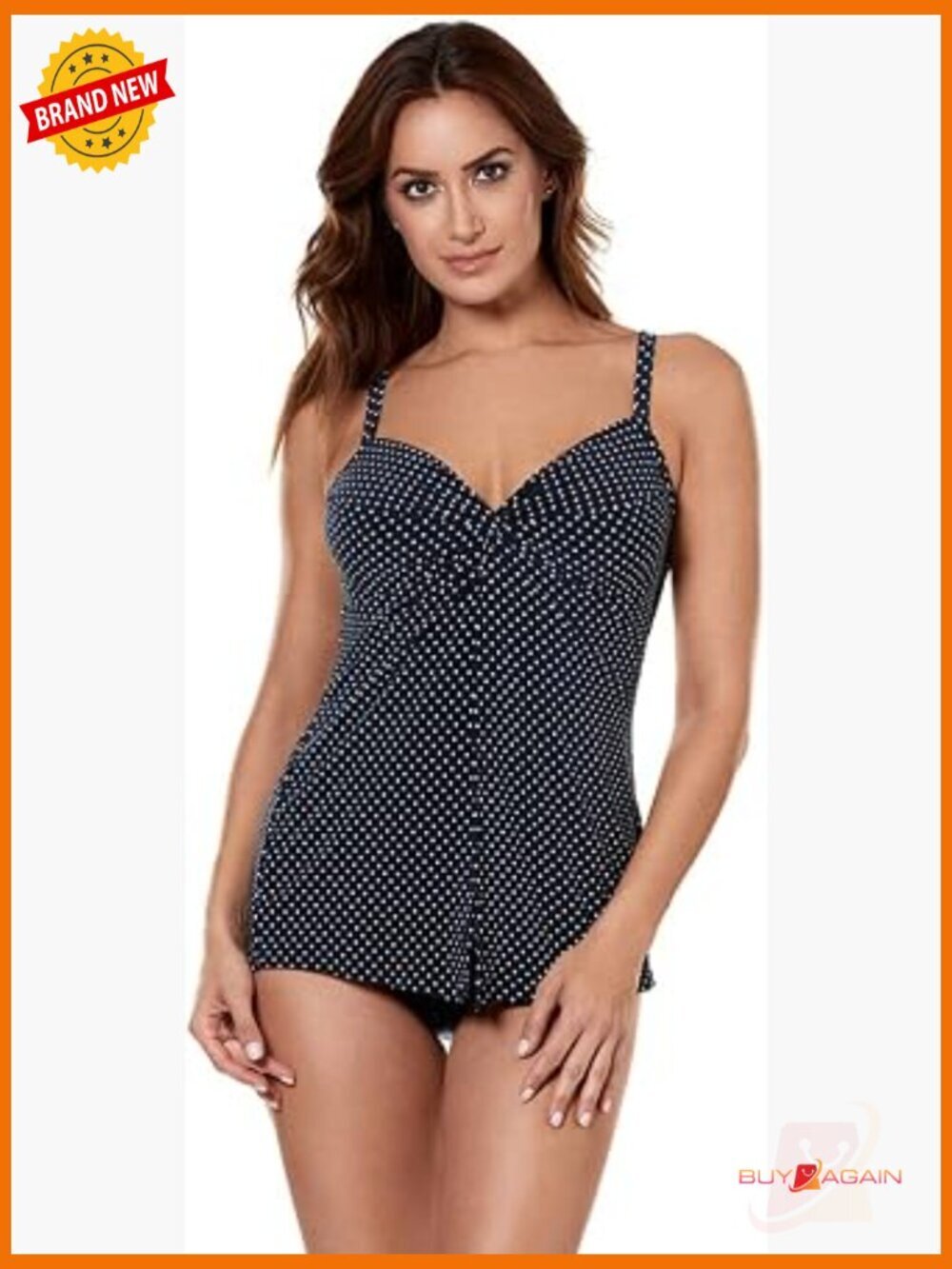 Women's Tankini Set - High Rise Trunk Bottoms - Slimming UPF 50+